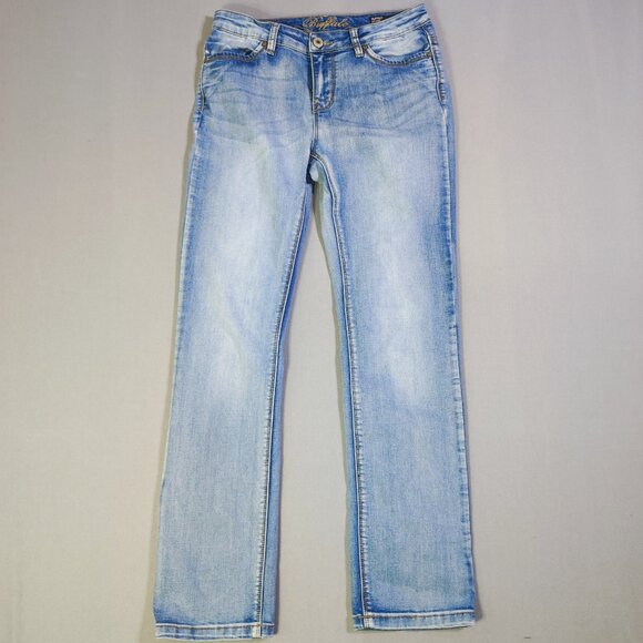 Buffalo Jeans Misha Mid-rise Straight women's size 28 hard washed denim blue - Picture 1 of 12